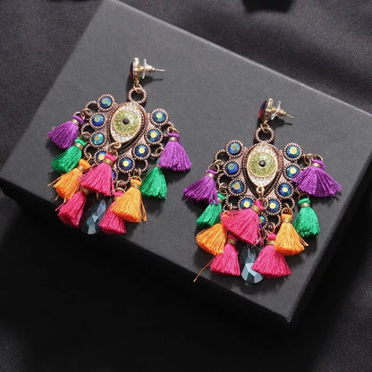 Bohemian Long Fringed Tassel Earrings
