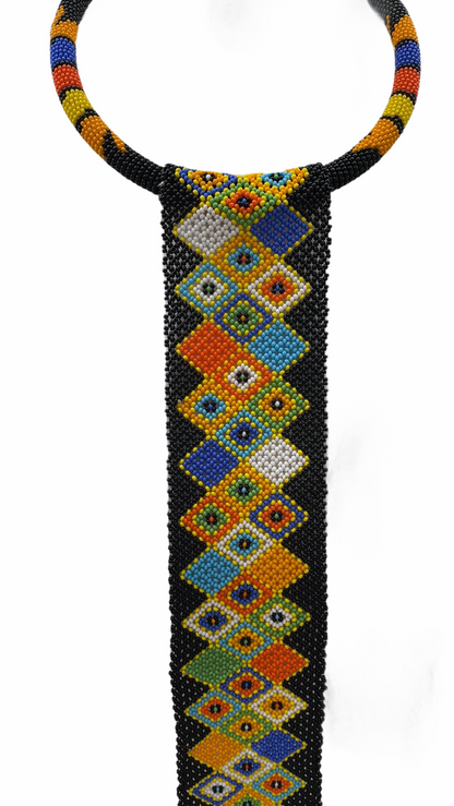 Authentic Multicoloured Long Fringe Tassels Zulu Tribal Ethnic Beaded