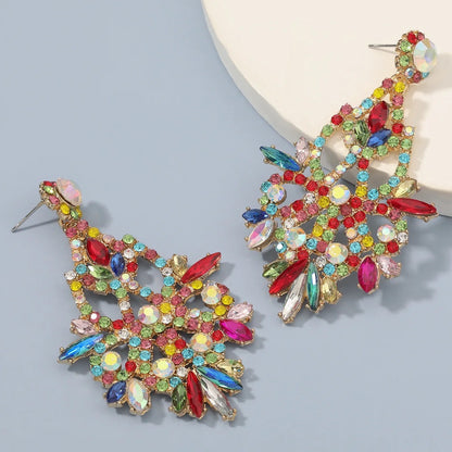 Elegant Diamante Rhinestone Dangle Earrings