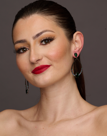 Elegant Vintage Style Rhinestone Teardrop Dangle Statement Earrings