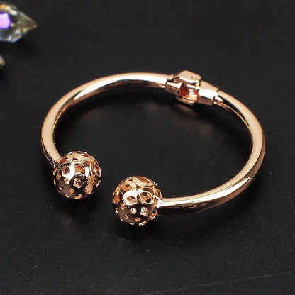 Charming Rose Gold Classic Chunky Bangle Bracelet Cuff