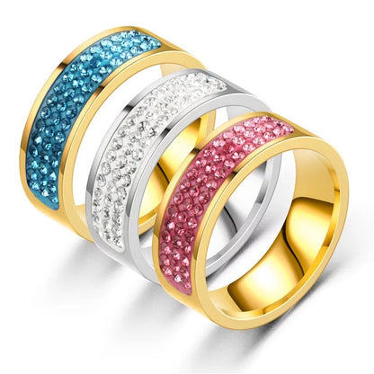 Large Fashion Sparkling Rhinestone Statement Rings