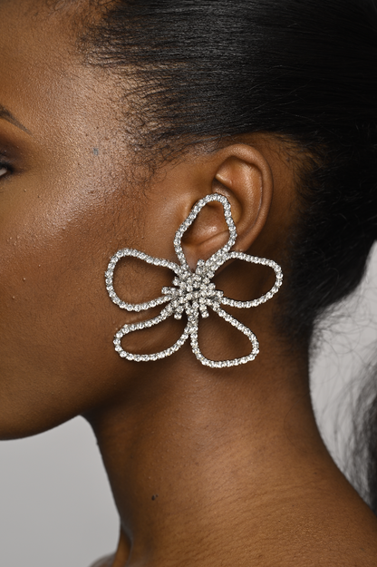 Oversized Bohemian Rhinestones Statement Round Stud Earrings