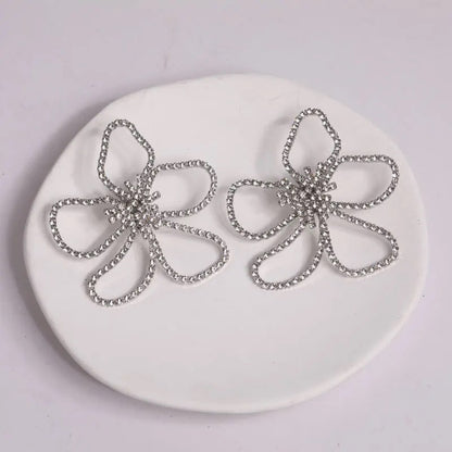 Oversized Bohemian Rhinestones Statement Round Stud Earrings