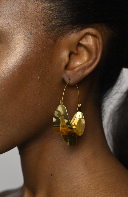 Large Statement Alloy Stud Earrings