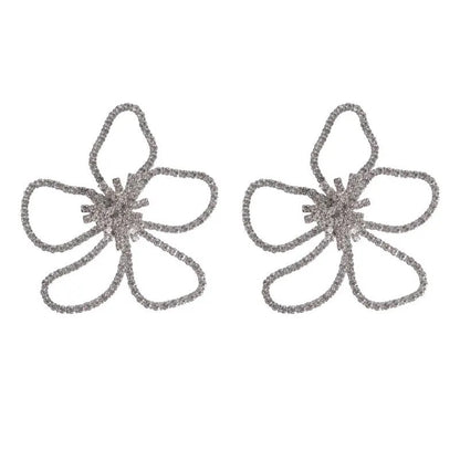Oversized Bohemian Rhinestones Statement Round Stud Earrings