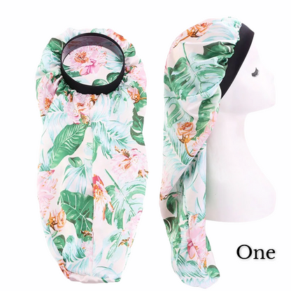 Long Satin Silk Single Layered Bonnet Caps For Braids And Long Hair