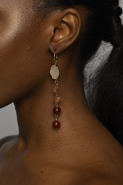 Bohemia Long Resin Dangle Earrings