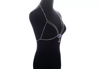 Crystal Rhinestone Bralette Statement Body Chain Jewellery