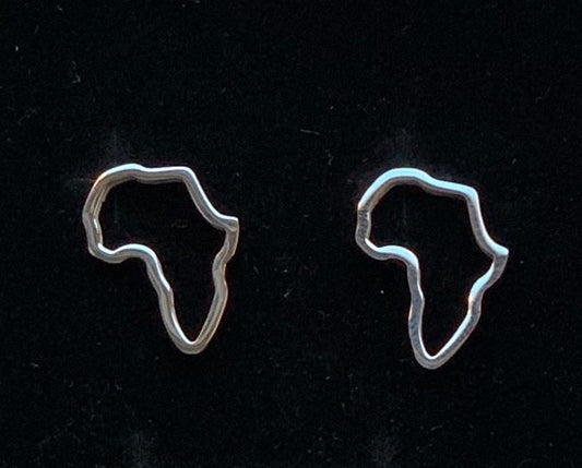 Africa Map Shaped Stud Earrings