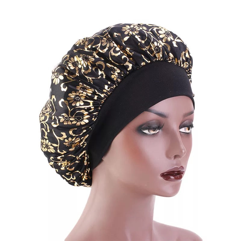Wide Elastic Band Breathable Lightweight Single Layered Bonnet Caps