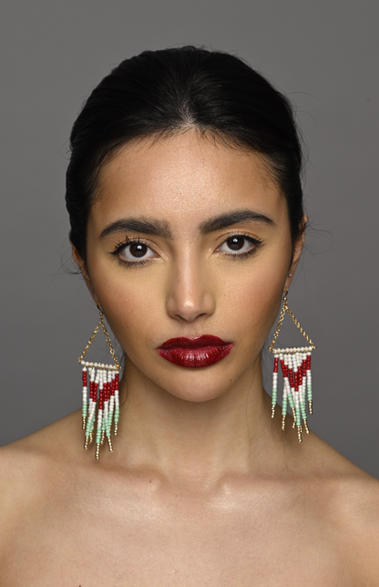 Bohemian Beaded Dangle Tassels Earrings