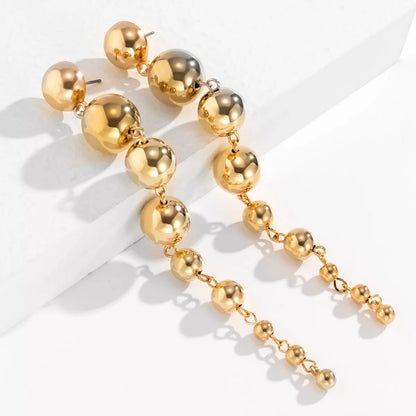 Long Elegant Teardrop Stud Dangle Earrings