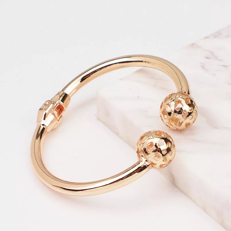Charming Rose Gold Classic Chunky Bangle Bracelet Cuff