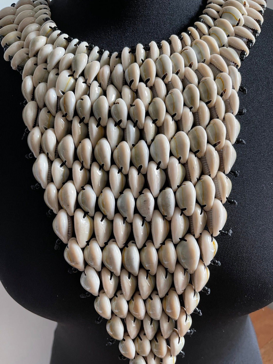 Authentic African Craftsmanship Cowrie Sea Shell Tribal Collar Necklace