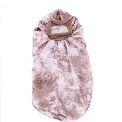 Tie Dyed Satin Silk Single Layered Long Bonnet Caps For Braids And Long