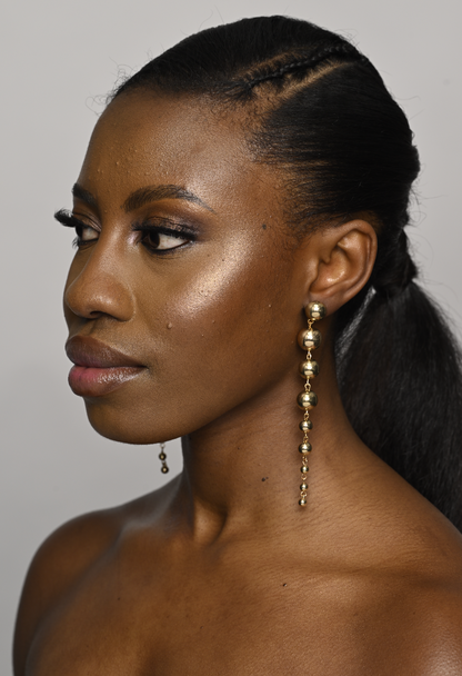 Long Elegant Teardrop Stud Dangle Earrings
