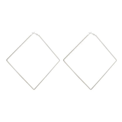 Extra Large Oversized Square Statement Hoop Earrings