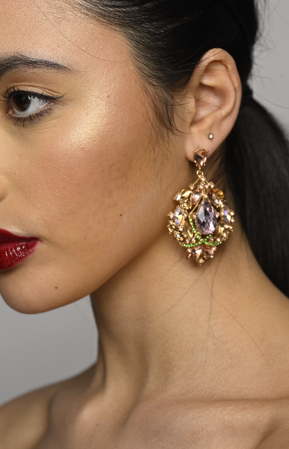 Luxury Rhinestones Crystal Teardrop Statement Earrings