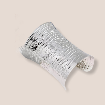 Egyptian Inspired Statement Polished Wrist Band Bangle Cuff Bracelets