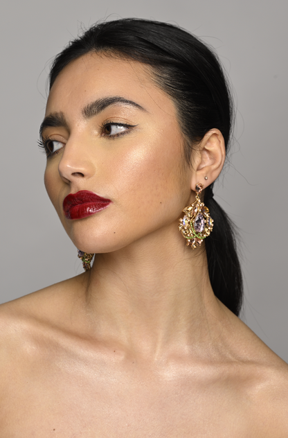 Luxury Rhinestones Crystal Teardrop Statement Earrings