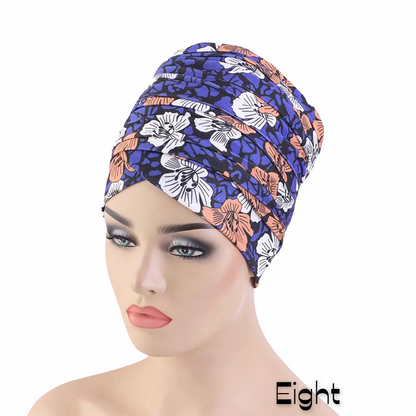 Long Stretch Printed Ankara Fabric Turban Head Wraps