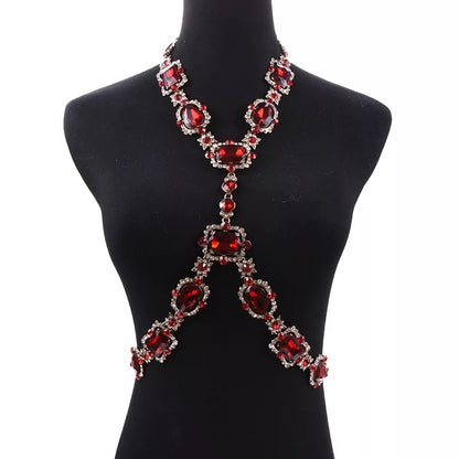 Boho Bralette Rhinestone Statement Body Chain Jewellery