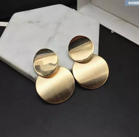 Gold Plated Dangle Drop Earrings