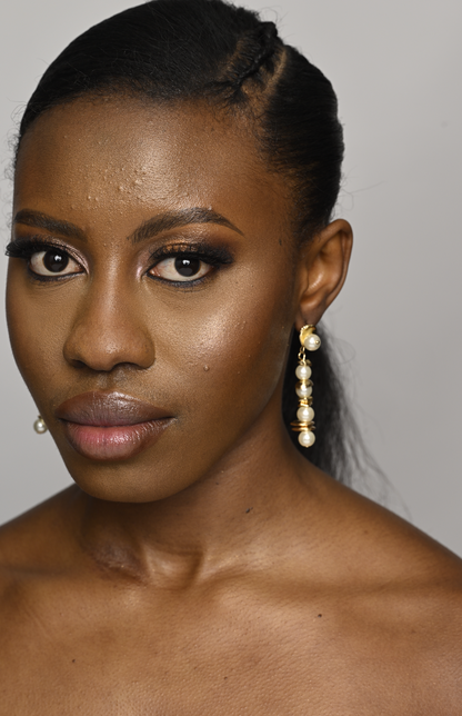 Elegant Faux Pearls Stud Earrings