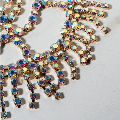 Luxury Crystal Diamante Rhinestone Multi layered Tassels Headpiece Hair Jewelle