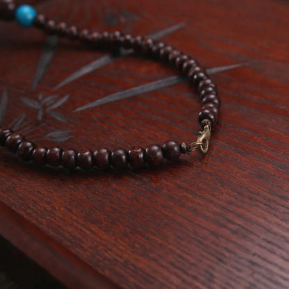 Bohemia Ethnic Tribal Beaded Resin Pendant Necklace