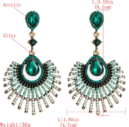 Elegant Glamorous Statement Diamante Rhinestone Dangle Earrings