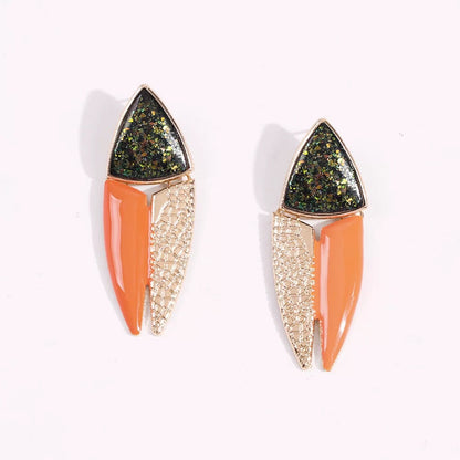 Crab Claw Shaped Resin Stud Earrings