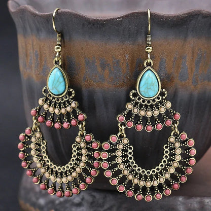 Bohemian Vintage Indian Style Tassel Retro Tribal Dangle Earrings