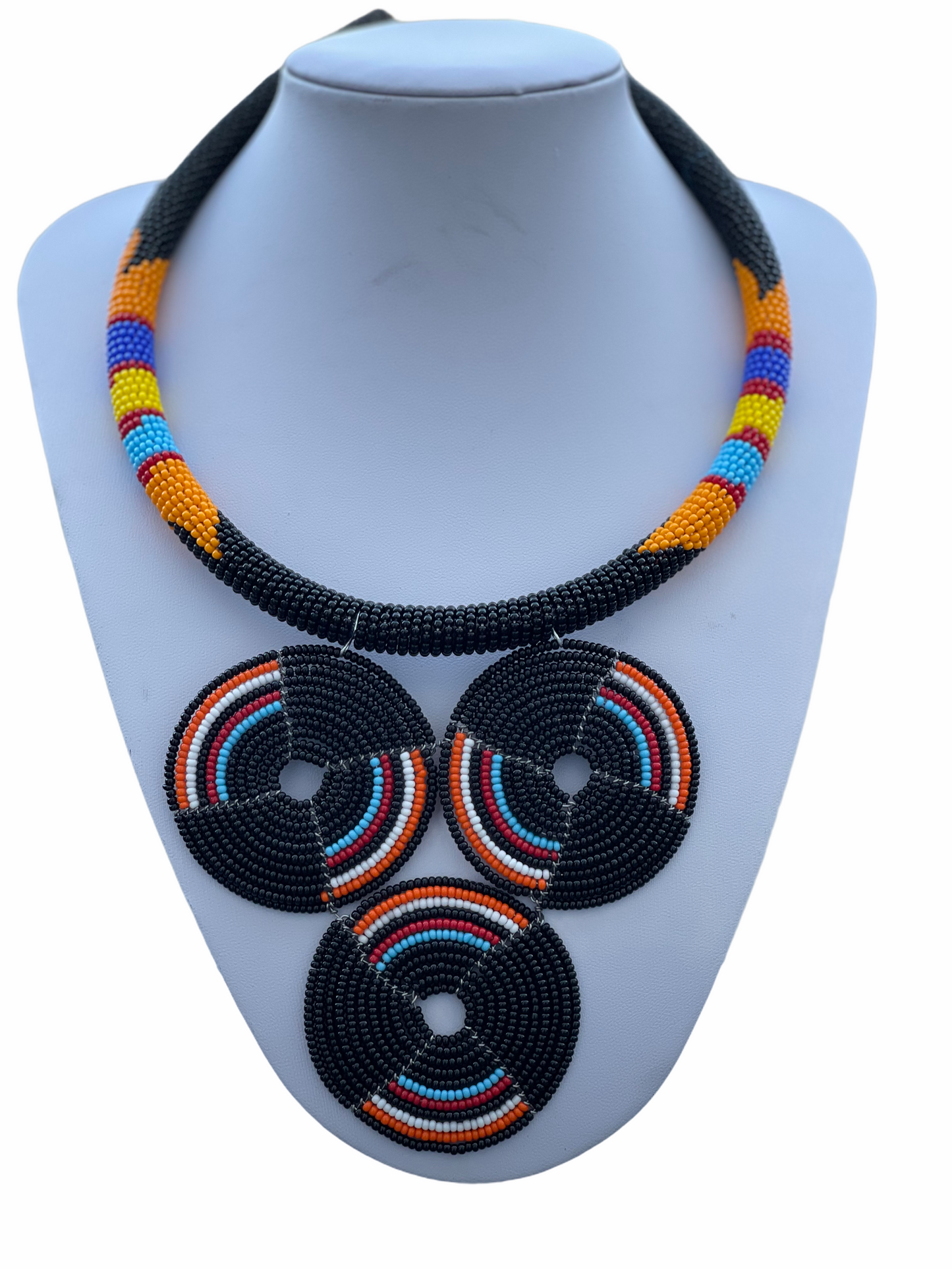 African Beaded Pendant Necklaces