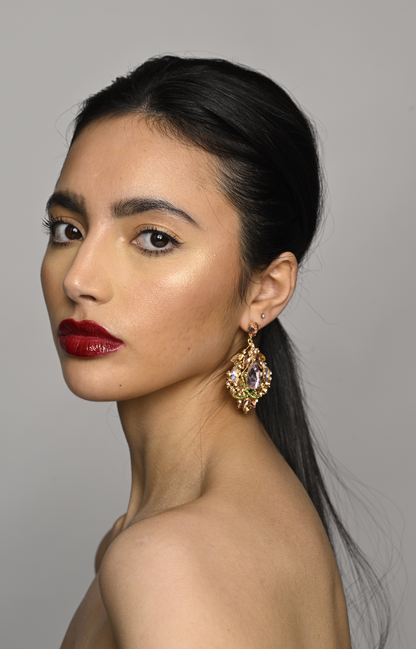Luxury Rhinestones Crystal Teardrop Statement Earrings