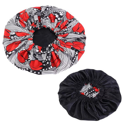 African Pattern Ankara Satin Silk Bonnet Caps
