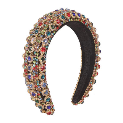 Luxury Crystal Diamante Rhinestone Baroque Padded Headband Hair Jewellery