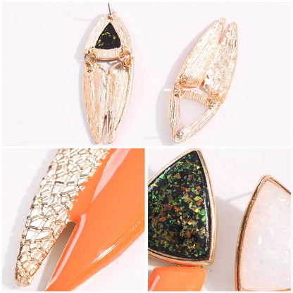 Crab Claw Shaped Resin Stud Earrings