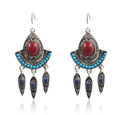 Bohemian Vintage Indian Style Tassel Retro Tribal Dangle Earrings