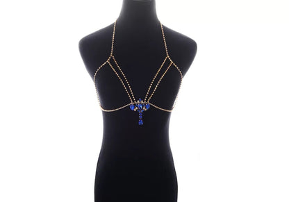 Crystal Rhinestone Bralette Statement Body Chain Jewellery