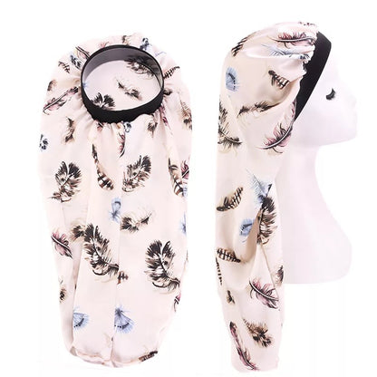 Long Satin Silk Single Layered Bonnet Caps For Braids And Long Hair