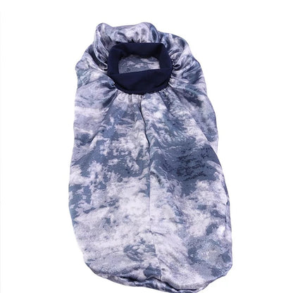 Tie Dyed Satin Silk Single Layered Long Bonnet Caps For Braids And Long