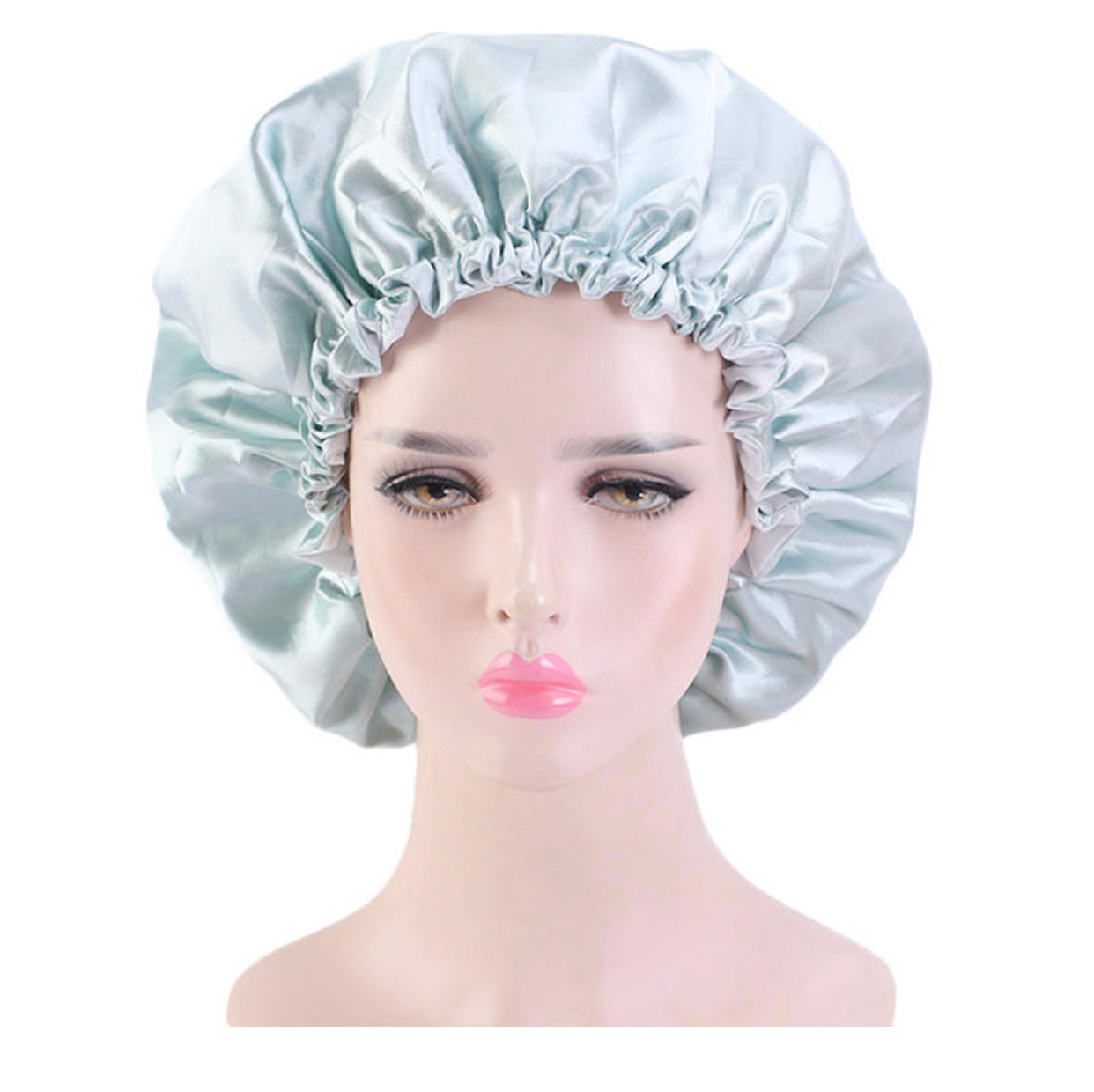 Adjustable Double Layered Satin Silk Deep Conditioner And Shower Bonnet Caps