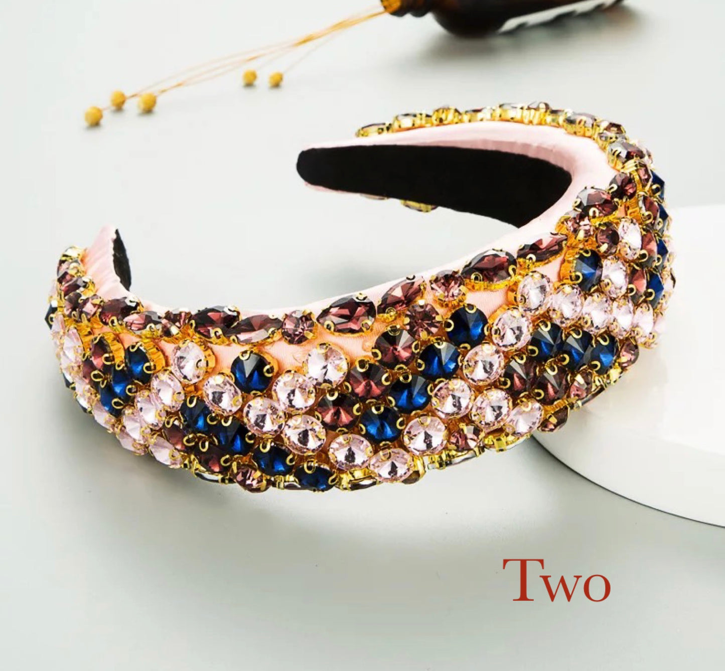 Luxury Crystal Diamante Rhinestone Baroque Padded Headband Hair Jeweller