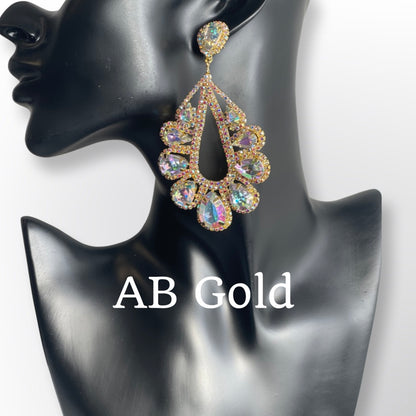 Elegant Gorgeous Crystal Diamante Rhinestonearrings