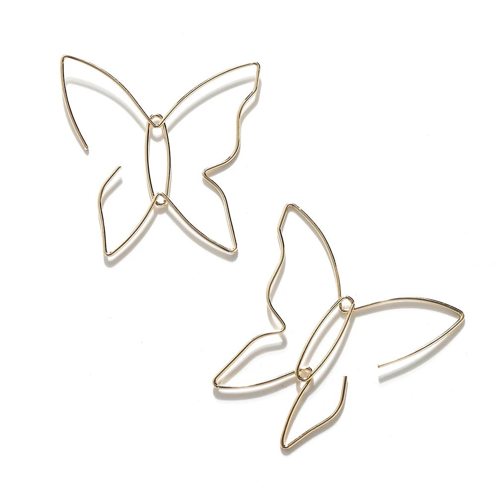 Butterfly Shaped Wire Earrings