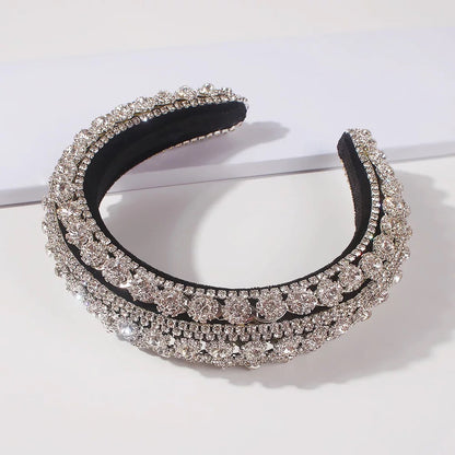 Luxury Crystal Diamante Rhinestone Baroque Padded Headband Hair Jewellery