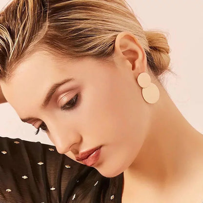 Gold Plated Dangle Drop Earrings