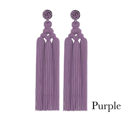 Bohemian Long Fringed Tassel And Beads Earrings